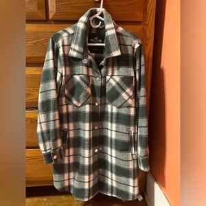 Long, thick shacket from Hollister.